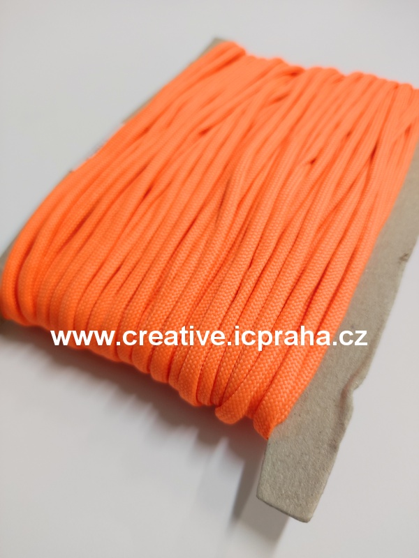 paracord 4mm oranžová